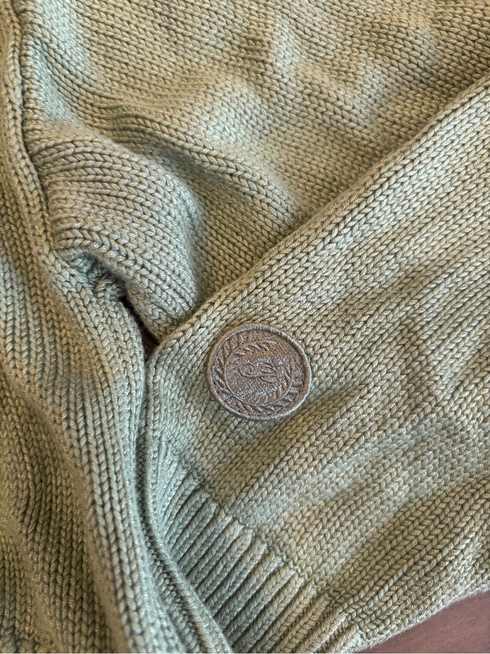 PINK Victoria's Secret Sage Green V-Neck Cropped Sweater - Picture 4 of 8